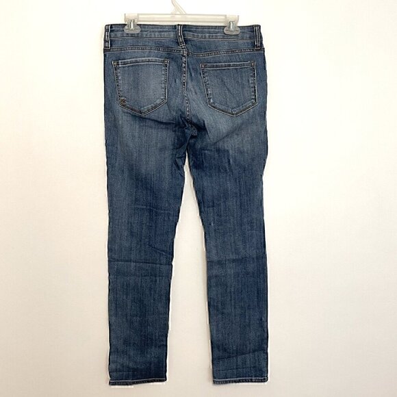 KUT FROM THE KLOTH KFTK Boyfriend Jeans Dark Wash ish ? Distressed Ripped Rip 6 - Picture 8 of 10
